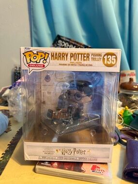 Funko Harry Potter Deluxe Pushing Trolley Figure - Brown, Black, Gold